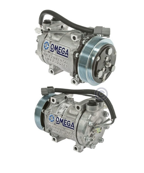 Sanden Compressor Model SD7H15 12V with 125mm Clutch Diameter and Pad Fitting - 20-04810 by Omega