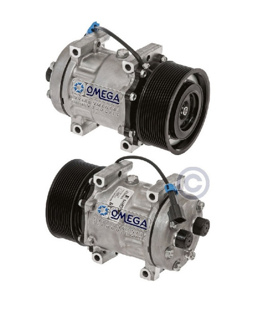 Sanden Compressor Model SD7H15 12V with 126mm Clutch Diameter and HTO Fitting - 20-04088 by Omega