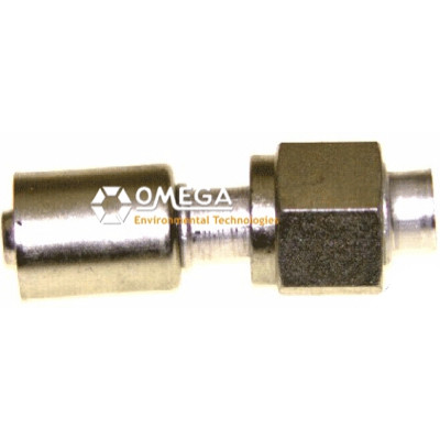 Omega Straight Aluminum Beadlock Fitting No. 12 Female O-Ring x No. 10 Beadlock - 35-B1310