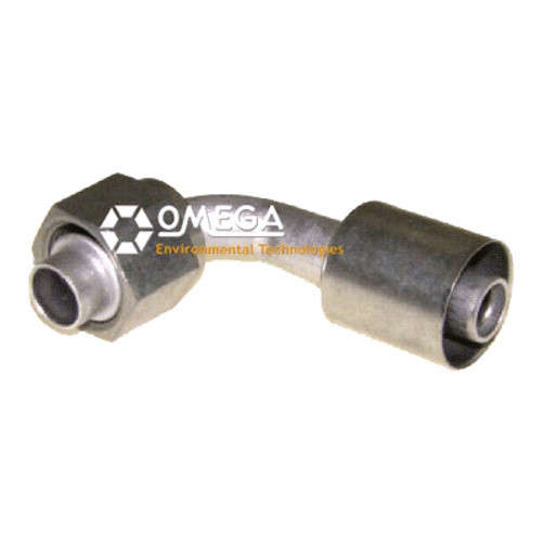 Omega 90 Deg. Aluminum Beadlock Fitting No. 12 Female O-Ring - 35-B1324