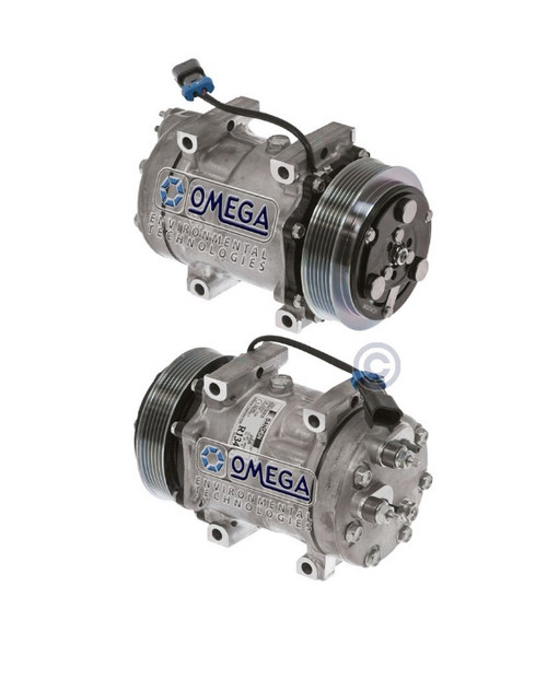 Sanden Compressor Model SD7H15 12V with 125mm Clutch Diameter and Horizontal Pad Fitting - 20-04815 by Omega