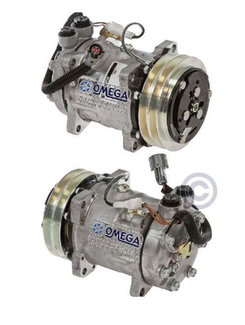 Sanden Compressor Model SD7H15 12V with 132mm Clutch Diameter and Pad Fitting - 20-04603 by Omega