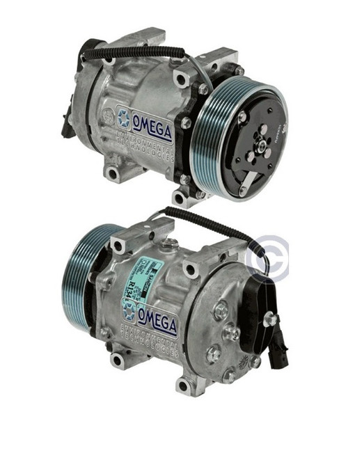 Sanden Compressor Model SD7H15 12V with 119mm Clutch Diameter and Pad Fitting - 20-04775 by Omega