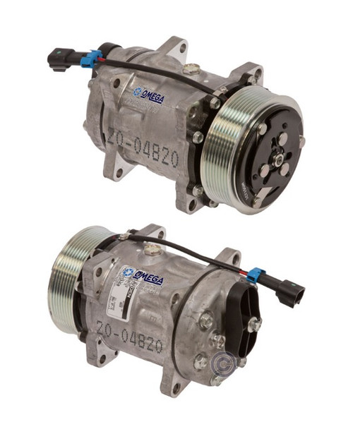Sanden Compressor Model SD7H15 12V with 119mm Clutch Diameter and Pad Fitting - 20-04820 by Omega