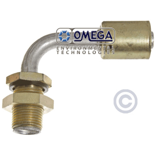 Omega 90 Deg. Aluminum Beadlock Fitting No. 6 Male Insert O-Ring - 35-B1721