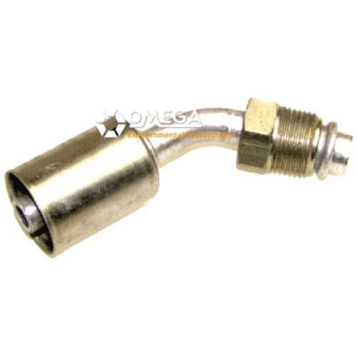 Omega 45 Deg. Aluminum Beadlock Fitting No. 8 Male O-Ring - 35-B1412