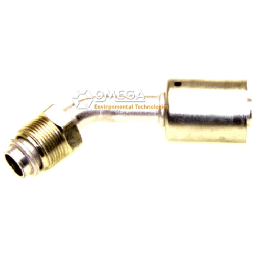 Omega 45 Deg. Aluminum Beadlock Fitting No. 10 Male O-Ring - 35-B1413