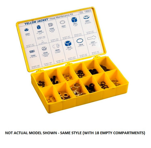 Yellow Jacket 18 Compartment Parts Box 11 in. x 6-3/4 in. x 3/4 in. - Empty - 60135