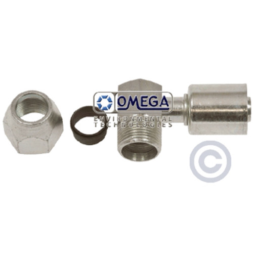 Omega 90 Deg. Steel Compression Beadlock Fitting No. 12 - 35-B2924