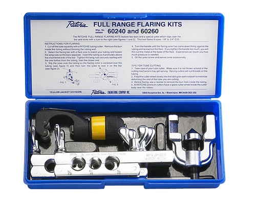 Yellow Jacket Full Range 45 Deg. Flaring/Cutting Kit for 3/16 in. to 3/4 in. O.D. - 60260