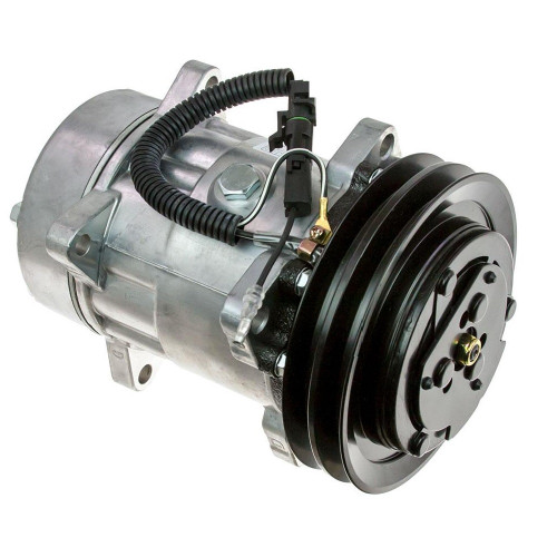 Omega 20-15000-AM Compressor Model FLX7 12V with 152mm Clutch Diameter and Horizontal O-Ring Fitting