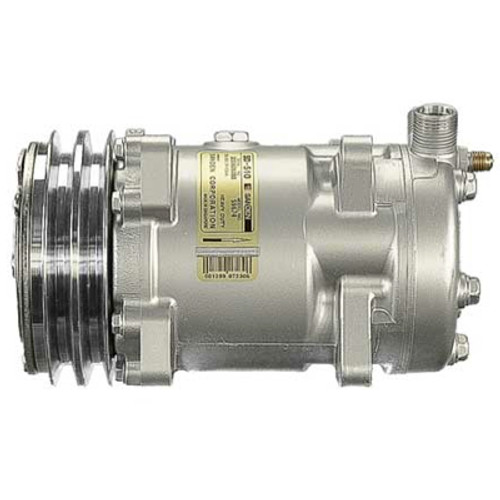 Sanden Compressor Model SD510 24V with 132mm Clutch Diameter and Vertical O-Ring Fitting - 20-10196-AM by Omega