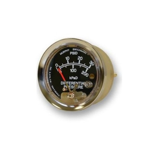 Murphy 0-30 PSI Mechanical Differential Pressure Swichgage 2.5 in. with Polycarbonate Case - A25DP-30