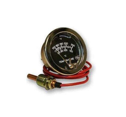 Murphy 130-250F Temperature Swichgage 2.5 in. with 4 Ft Capillary and Plated Steel Case - 25T-250-4-1/2