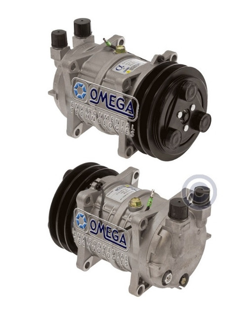 Omega Compressor Model HP160 12V with 135mm Clutch Diameter and Vertical O-Ring Fitting - 20-46021-HP