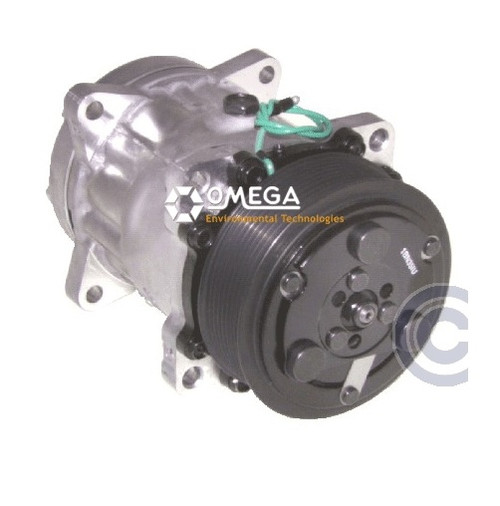 Sanden Compressor Model SD7H15 24V with 119mm Clutch Diameter and HTO Fitting - 20-09968 by Omega Sanden Compressor Model SD7H15 24V with 119mm Clutch Diameter and HTO Fitting - 20-09968 by Omega