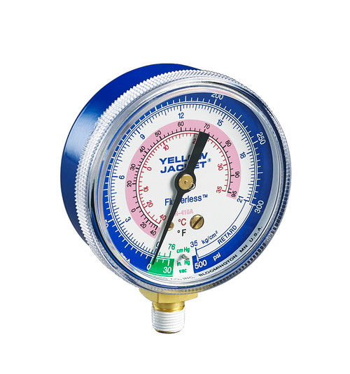 Yellow Jacket Class B 2 1/2 in. Blue Fahrenheit Manifold Compound Gauge 30in.-0-300 kg/cm2/psi R-410A - 49036