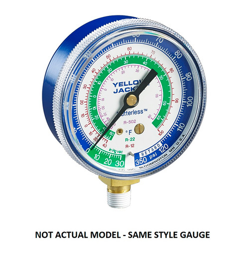 Yellow Jacket Class B 2 1/2 in. Blue Celsius Manifold Compound Gauge Bar and PSI R-22/134a/407C - 49032