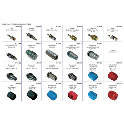 Omega Caps, Valve Cores and Service Ports 23 P/N - 90 pcs - MT9662