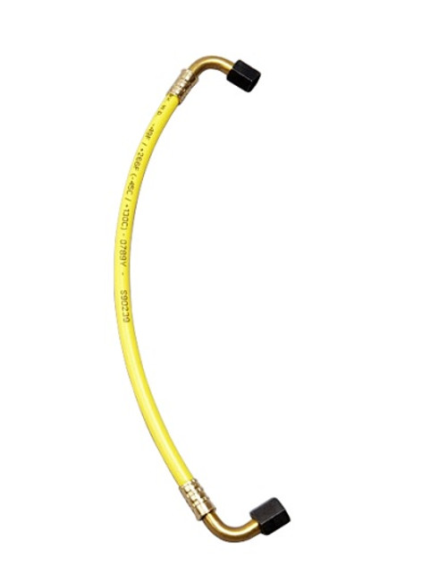 Yellow Jacket 12 in. High Temperature Pressure Control Hose 1/4 in. 90 Deg. x 90 Deg. - 78812