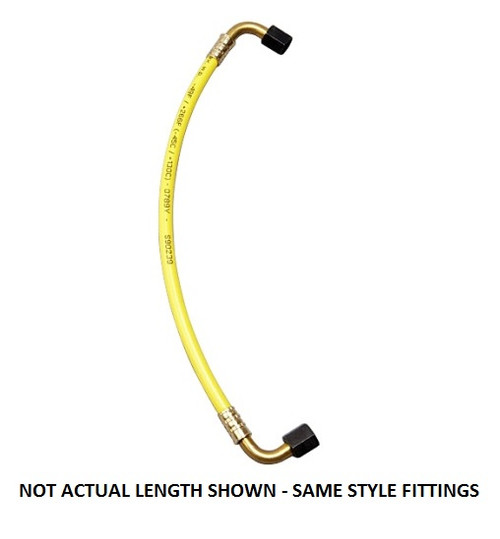 Yellow Jacket 24 in. High Temperature Pressure Control Hose 1/4 in. 90 Deg. x 90 Deg. - 78824