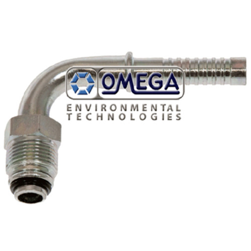 Omega 90 Deg. O-Ring Type Steel Fitting No. 12 Air-O-Crimp - 35-AN1424