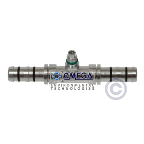 Omega No. 12 Straight Aeroquip EZ-Clip Splicer Steel Fitting with M12 Port - 35-EZ6104-5