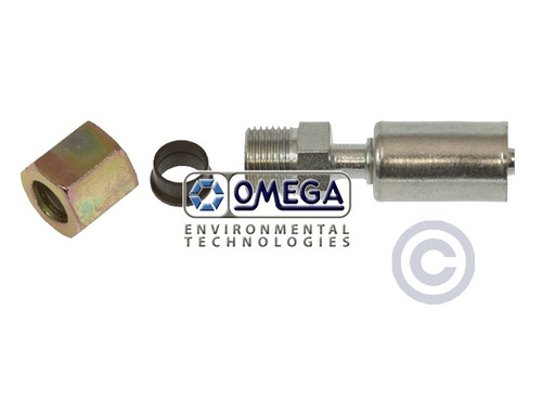 Omega Beadlock Straight 1/2in. Steel Compression Fitting No. 6 - 35-S2908