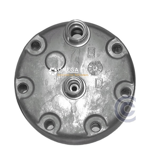 Omega Sanden SD7 Type KC Compressor Cylinder Head with Horizontal O-Ring Fitting - 21-10143