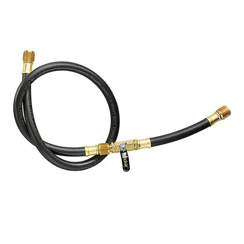 Yellow Jacket BCBV-60 in. Plus II 3/8 in. Heavy Duty Combination Charging/Vacuum Hose 3/8 in. Straight x FlexFlow - 26060