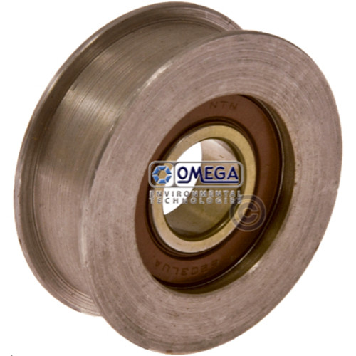 Omega Metal Idler Pulley with Flat 5/8 in. Grooves and 2.25 in. Diameter - 38-33465