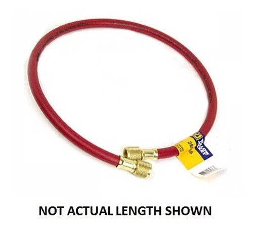Yellow Jacket 10 ft. Red Plus II B Charging Hose 3/8 in. Straight Flare x 3/8 in. Straight Flare - 28110