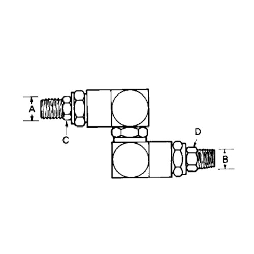 Lincoln Universal Volume High Pressure Swivel 1/2 in. NPT Male x 1/2 in. NPT Male - 82073