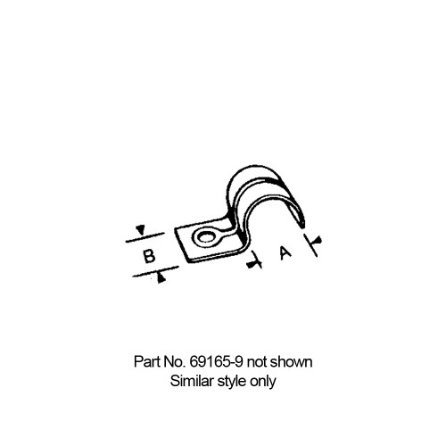 Lincoln Single Tube Clamp 3/8-in. O.D. Type 303 Stainless Steel 3/8 in. x 1/2 in. - 69165-9