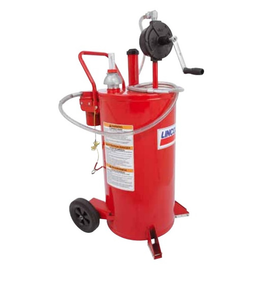 Lincoln Steel 25 Gallon Fuel Caddy with 2-Way Filter - 3677