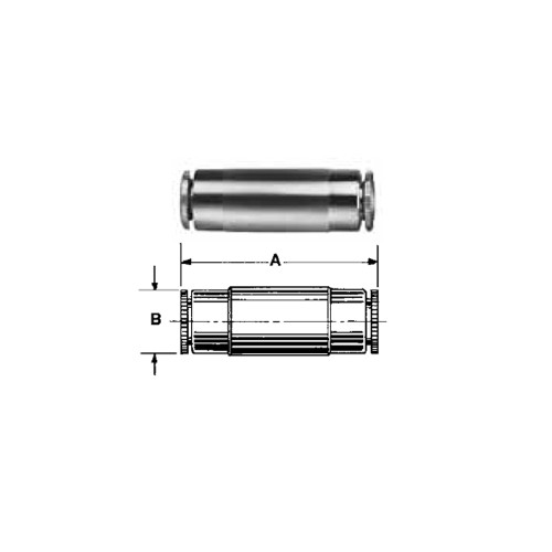 Lincoln Quicklinc Tubing Adapter Tube Union 1/4-in. O.D. - 244058