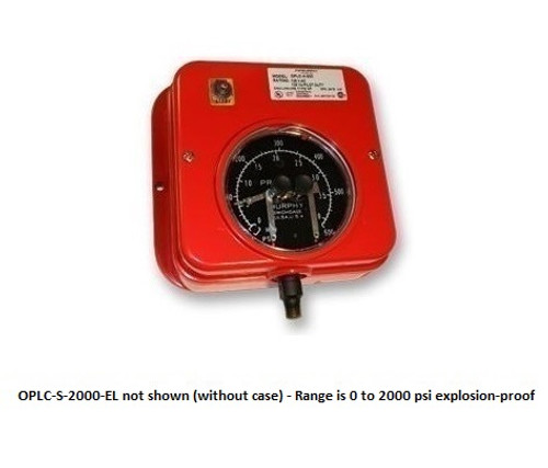 Murphy Explosion-Proof 0-2000 PSI Surface Mount Pressure Swichgage with Low Limit Lockout Switch - Less Case - OPLC-S-2000-EL