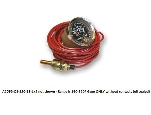 Mechanical 160-320F Temperature Murphygage 2 in. without Contact - Oil Sealed - A20TG-OS-320-18-1/2 by Murphy