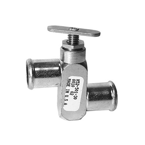 Kysor T-Handle Type Manual Water Heater Shut Off Valve with 3/4 in. x 3/4 in. Hose - 2499045