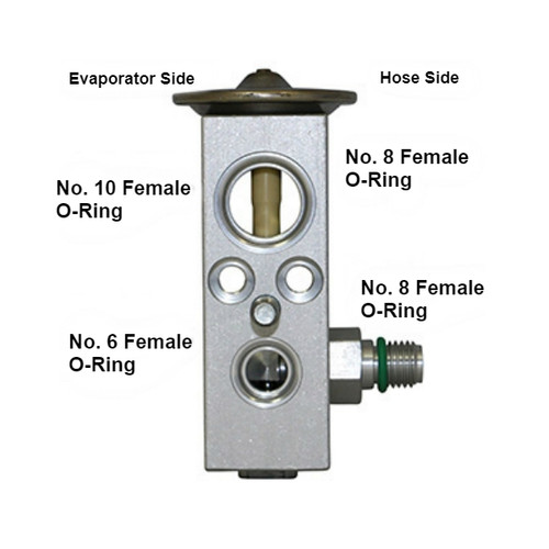 Kysor 2 Ton Block Type Aftermarket Version Expansion Valve with No. 8 Inlet and No. 10 Outlet - 1813016