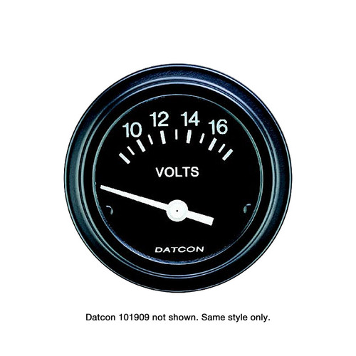 Datcon 52mm 16-36 V Heavy Duty Automotive Voltmeter Gauge 24V with Polished Bezel - 101909