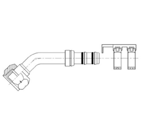 ATCO 45 Degree Female O-Ring AIR-O-CRIMP Fitting No. 12 with Clamp Assembly - 2660036 by Kysor