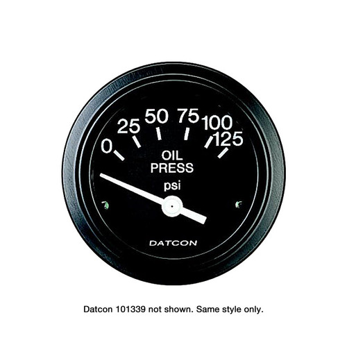 Datcon - Oil Pressure Gauge 0-125 PSI Black - 101339