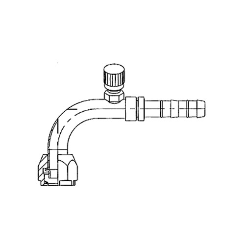 Kysor EZ Clip Straight Female O-Ring Fitting Short Pilot No. 10 with 7/16 in.-20 Thread and Switch Port - 2632493