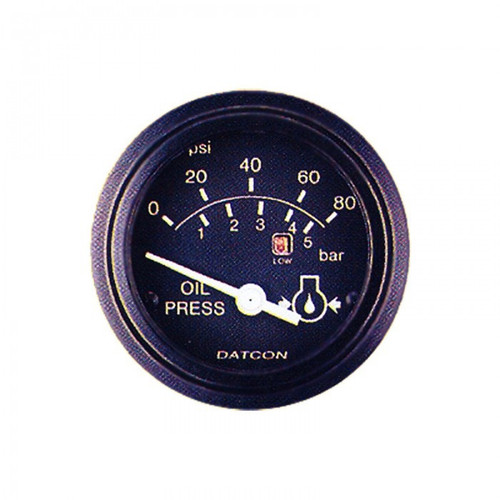 Datcon - Smart 2000 Oil Pressure Gauge 0-80 PSI Black - 103111
