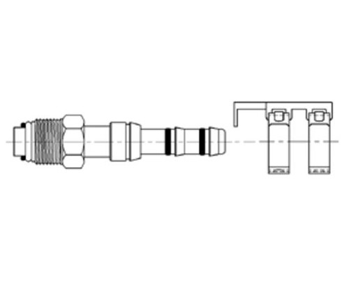 ATCO Straight Male O-Ring AIR-O-CRIMP Fitting No. 10 x No. 12 with Clamp Assembly - 2660041 by Kysor