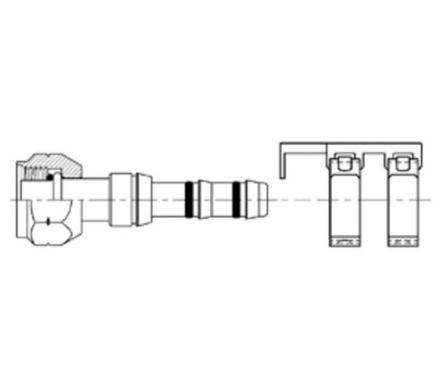 ATCO Straight Female O-Ring AIR-O-CRIMP Fitting with M20 x 1.5 Metric Thread and Clamp Assembly - 2660017 by Kysor