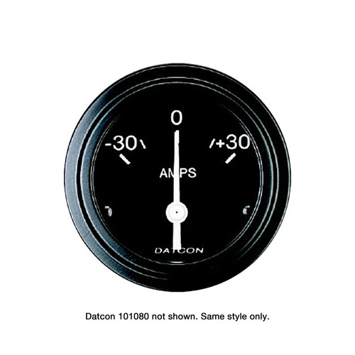 Datcon 52mm Heavy Duty Industrial Ammeter Gauge 40-0-40 A with Polished Bezel - 101080
