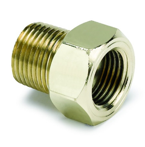 Autometer Brass Fitting Adapter with 3/8 in. NPT Male Fitting for Mechanical Temperature Gauge - 2263