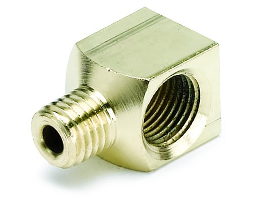 Autometer Right Angle Fitting Adapter with 1/8 in. NPT Female to 1/8 in. Male Fitting - 3272